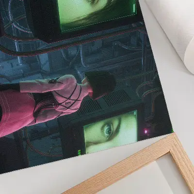 Väggposter kvinna stilren väggposter föreställande en digital bild