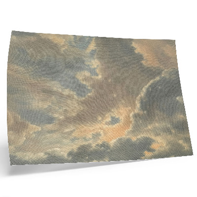 Poster Moln på himlen i nyanser av grått och beige
