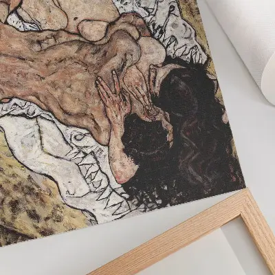 Poster med verket Omfamningen från 1917 av Egon Schiele