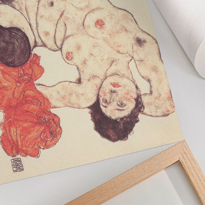 Poster till sovrum Kvinnlig nakenhet med gul handduk (1917) av Egon Schiele