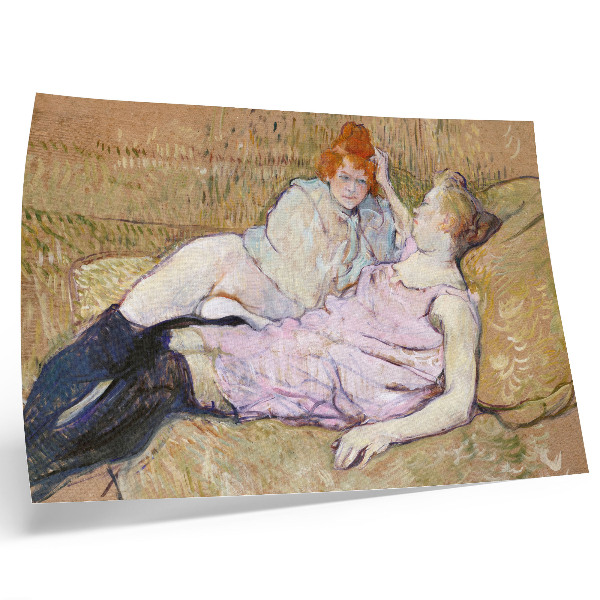 Poster till sovrum Soffa (ca 1894–1896) – en högupplöst målning av Henri de Toulouse-Lautrec