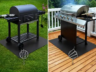 Grillunderlägg rektangulär 100x70 cm