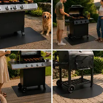 Grillunderlägg rektangulär 100x70 cm