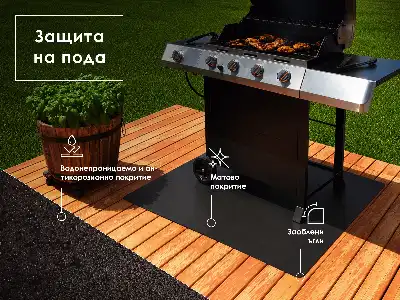 Grillunderlägg rektangulär 100x70 cm