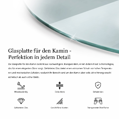 Eldstadsplattor runda transparentna
