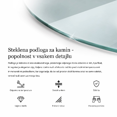 Eldstadsplattor runda transparentna