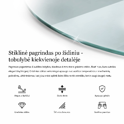 Eldstadsplattor runda transparentna