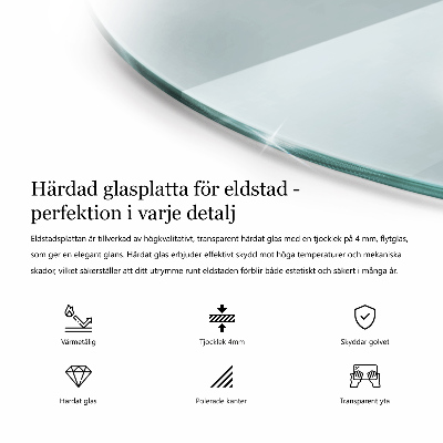 Eldstadsplattor runda transparentna