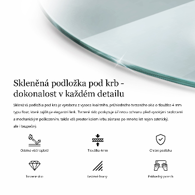 Eldstadsplattor runda transparentna
