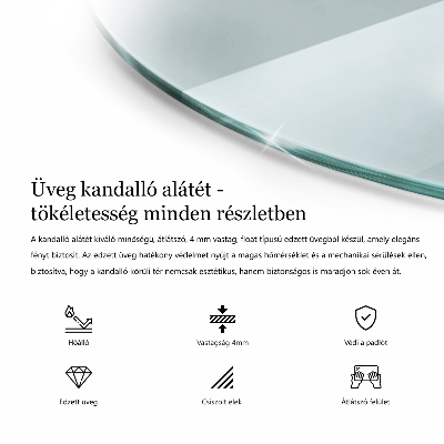 Eldstadsplattor runda transparentna