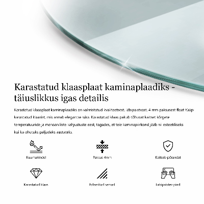 Eldstadsplattor runda transparentna