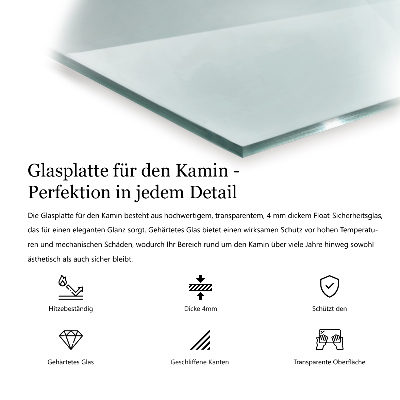 Eldstadsplattor rektangulära transparentna