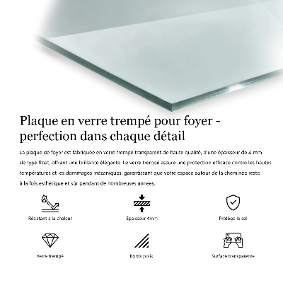 Eldstadsplattor rektangulära transparentna