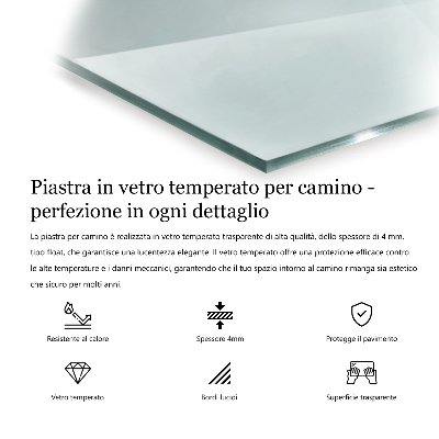 Eldstadsplattor rektangulära transparentna