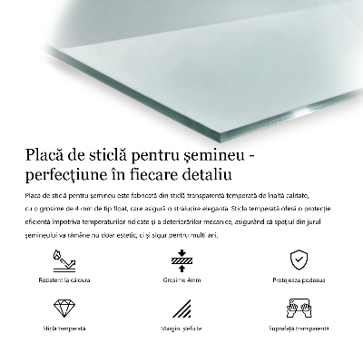 Eldstadsplattor rektangulära transparentna