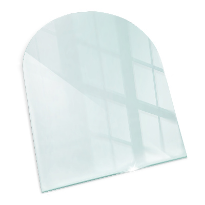 Glasskiva under kamin transparent