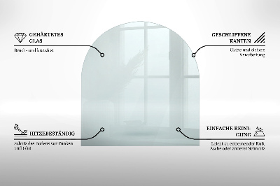 Glasskiva under kamin transparent