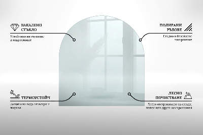 Glasskiva under kamin transparent