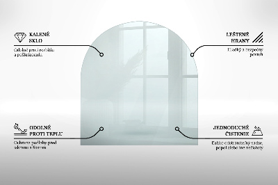 Glasskiva under kamin transparent