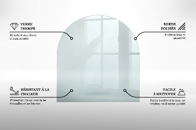 Glasskiva under kamin transparent