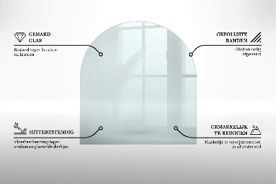Glasskiva under kamin transparent