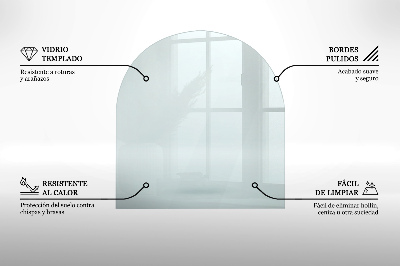 Glasskiva under kamin transparent
