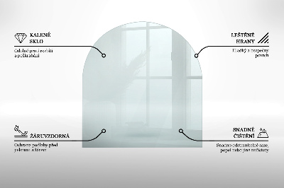 Glasskiva under kamin transparent