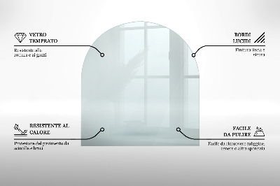Glasskiva under kamin transparent