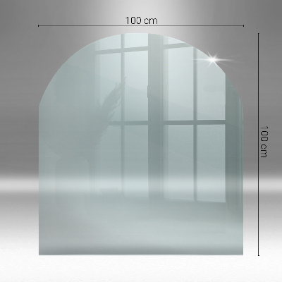 Glasskiva under kamin transparent