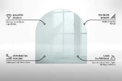 Glasskiva under kamin transparent