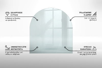 Glasskiva under kamin transparent