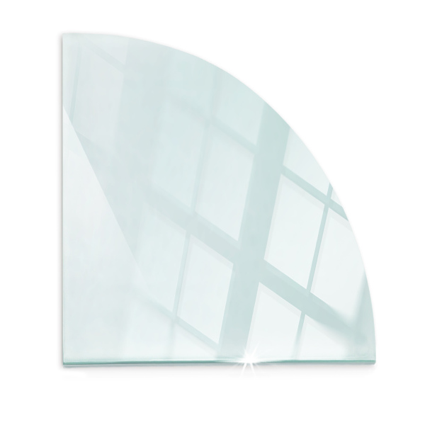 Glasskiva framför öppen spis transparent