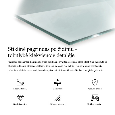 Glasskiva under braskamin hexagonal transparent