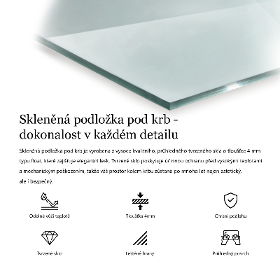 Glasskiva under braskamin hexagonal transparent