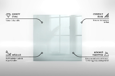 Glasskiva under braskamin hexagonal transparent