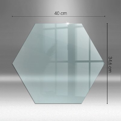 Glasskiva under braskamin hexagonal transparent