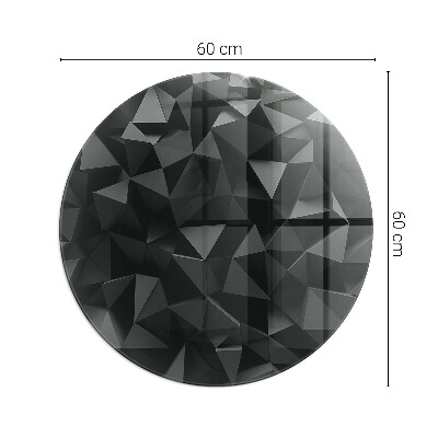 Glasskiva under braskamin rund Tredimensionell geometri