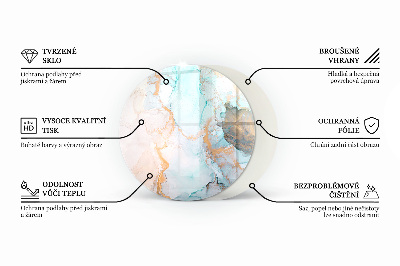 Glasskiva under braskamin rund Geometri med trä