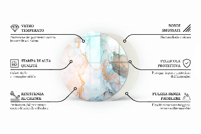 Glasskiva under braskamin rund Geometri med trä