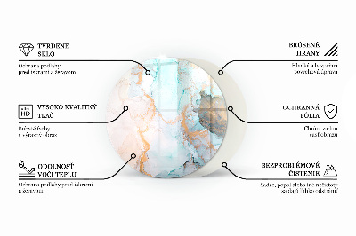 Glasskiva under braskamin rund Geometri med trä