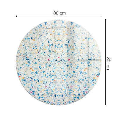 Glasskiva under braskamin rund Abstrakt texturmönster