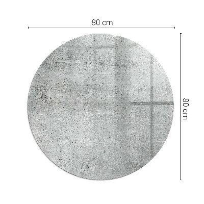 Glasskiva under braskamin rund Rå betongstruktur