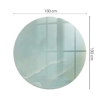 Glasskiva under braskamin rund Delikat marmormönster