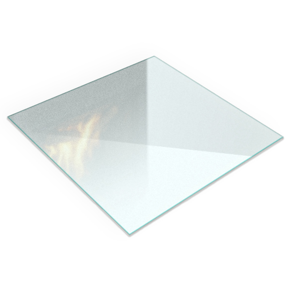 Glasskiva under kamin Semitransparent rektangulär