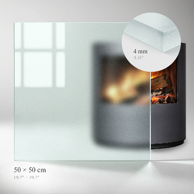 Glasskiva under kamin Semitransparent rektangulär