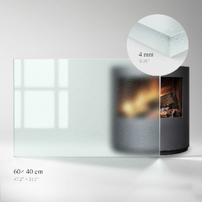 Glasskiva under kamin Semitransparent rektangulär