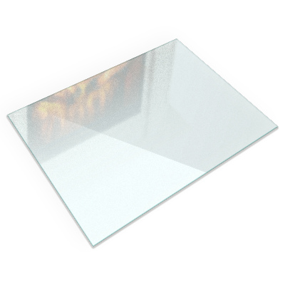 Glasskiva under kamin Semitransparent rektangulär