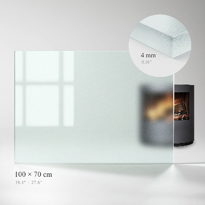 Glasskiva under kamin Semitransparent rektangulär