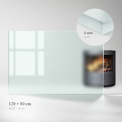Glasskiva under kamin Semitransparent rektangulär