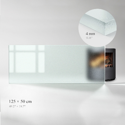 Glasskiva under kamin Semitransparent rektangulär